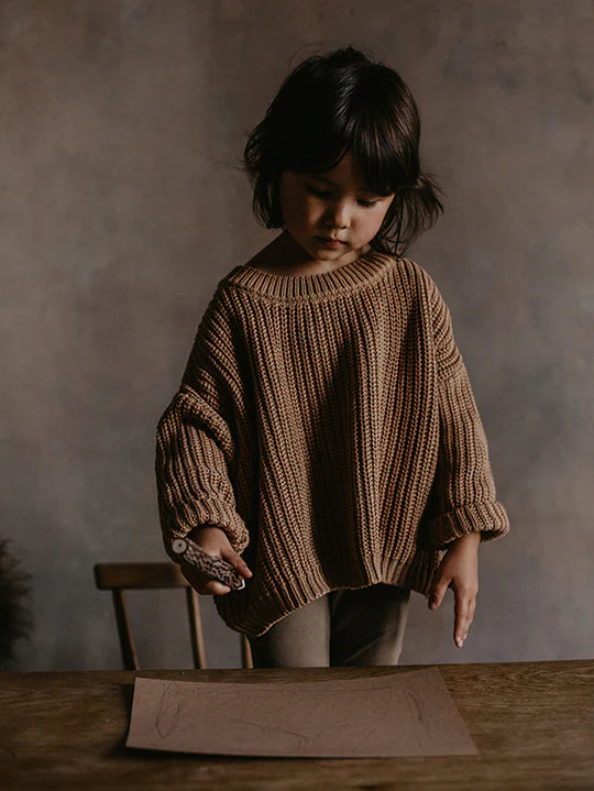 The Baby Chunky Sweater - Oatmeal