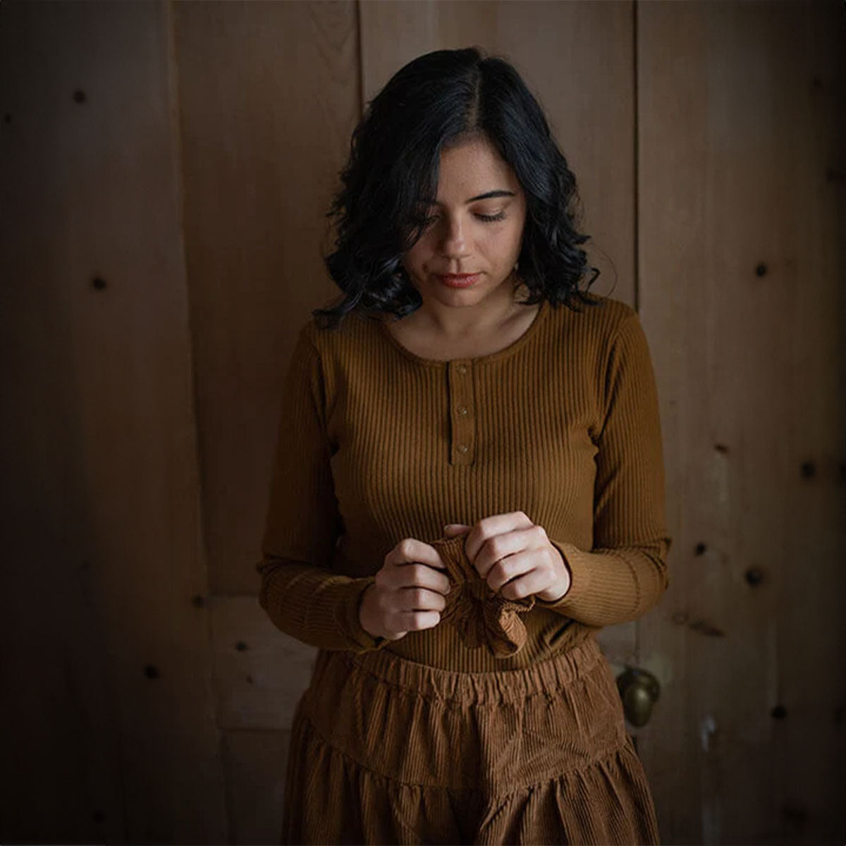 The Women's Ribbed Top - Indigo