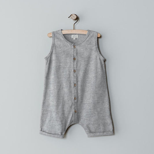 The Baby Beach Bum Playsuit - Gray Melange