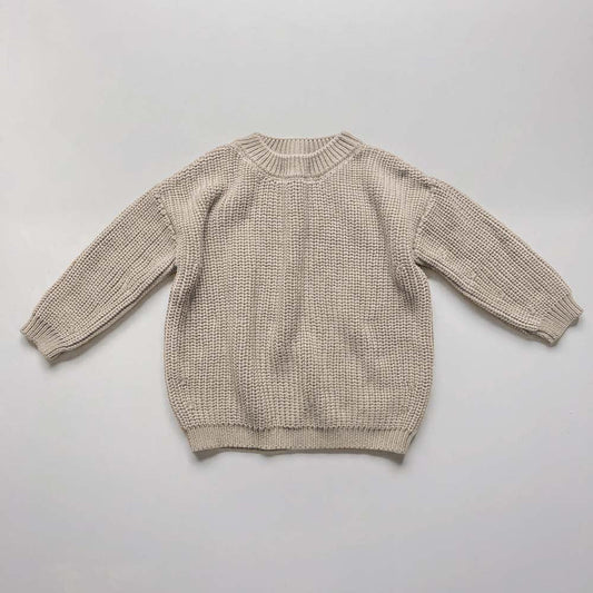 The Baby Chunky Sweater - Oatmeal