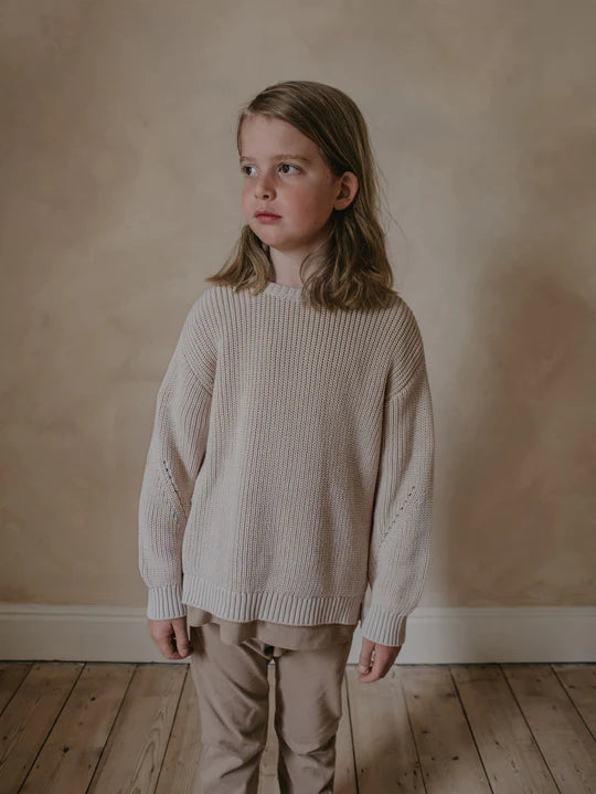 The Baby Essential Sweater - Oatmeal