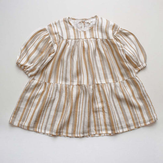 The Linen Harriet Dress - Desert Stripe