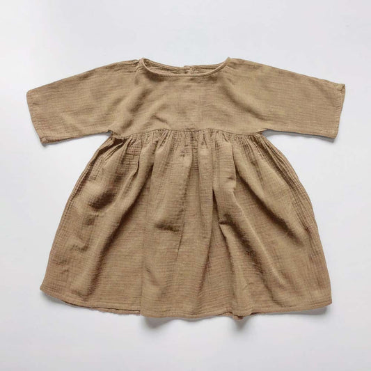 The Baby Muslin Dress - Camel