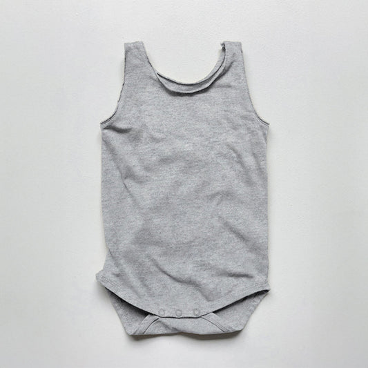 The Sleeveless Onesie - Gray Melange