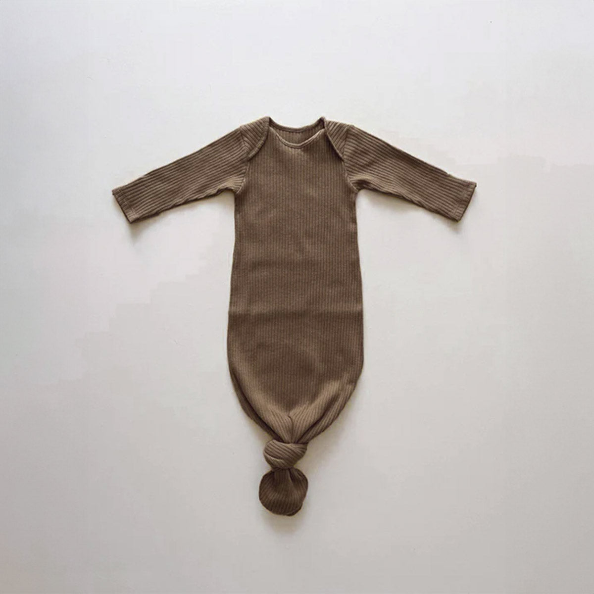 The Ribbed Sleep Gown - Walnut